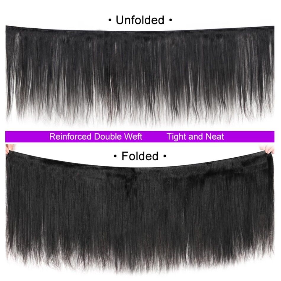 Extensiones de pelo 100% natural, decolora, plancha, tinte Remy y cutículas alineadas 200g corto y largo para Bob