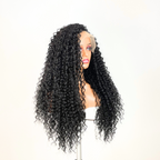 S3 - Peluca seminatural rizado con frontal 13x4 transparente