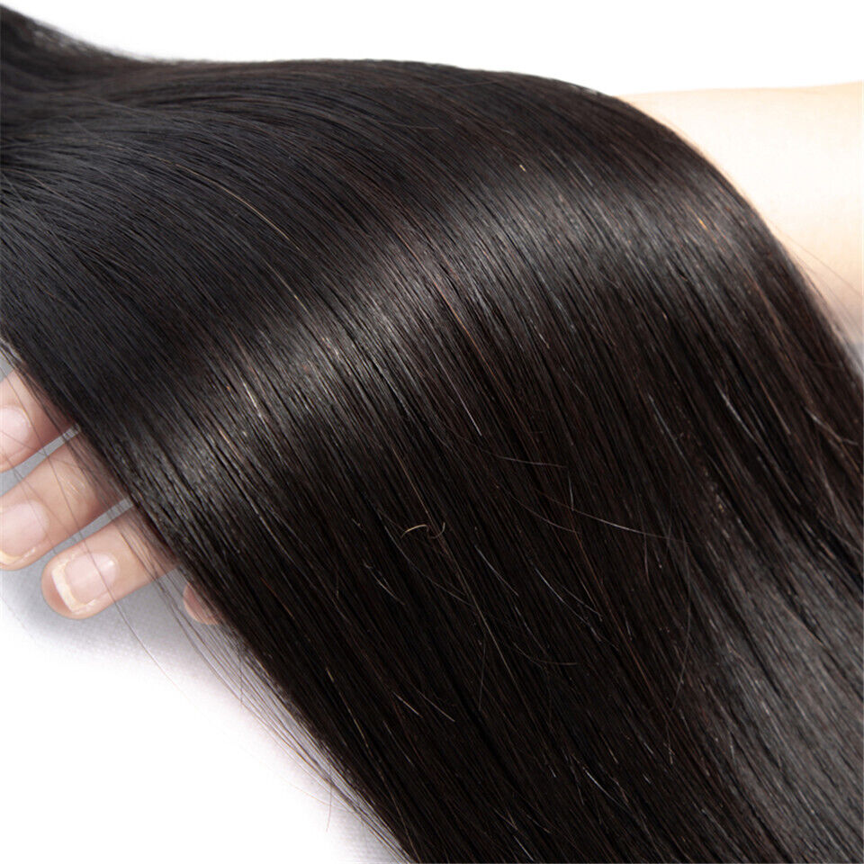 Extensiones de pelo brasileño 100% natural, decolora, plancha, tinte Remy y cutículas alineadas