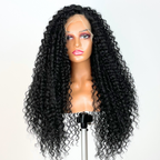 S3 - Peluca seminatural rizado con frontal 13x4 transparente